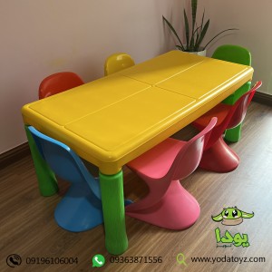 میز بچه گانه مستطیل 6 نفره 120 * 60 cm