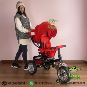سه چرخه بچگانه تاشو مدل تیتان رنگ قرمز