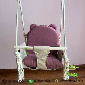 تاب آویز و بارفیکسی کودک پارچه مبلی برند شادلی مدل کوالا رنگ جگری