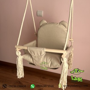 تاب آویز و بارفیکسی کودک پارچه ای مدل کوالا رنگ کرم