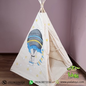 چادر بازی کودک با تشک مدل سرخپوستی طرح بالن