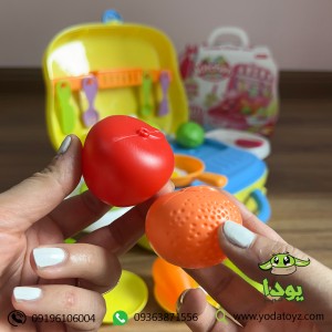 اسباب بازی آشپزخانه کودک مدل کیف دستی طرح ون زرد XIONG CHENG