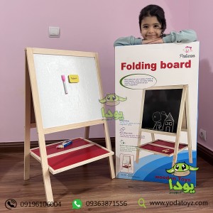 تخته نقاشی کودک چوبی دو طرفه PALIZAN کد 21307