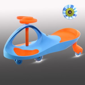 لوپ کار چرخ ژله ای چراغدار رنگ آبی  با نشیمن نارنجی LOOPCAR