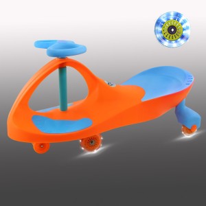 لوپ کار چرخ ژله ای چراغدار رنگ نارنجی  با نشیمن آبی  LOOPCAR