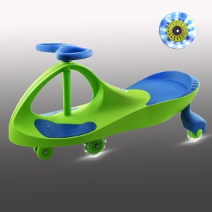 لوپ کار چرخ ژله ای چراغدار رنگ سبز با نشیمن آبی  LOOPCAR