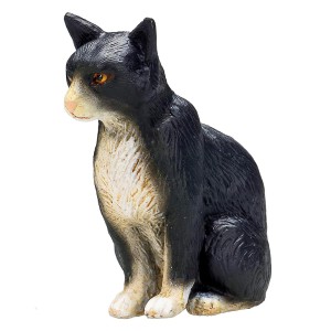 فیگور گربه سیاه و سفید نشسته برند موجو - Cat Sitting Black and White figure