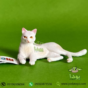 فیگور گربه سفید لم داده برند موجو  387368- Cat Lying White figure