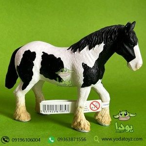 فیگور اسب کلاید سدال برند موجو 387085 -  Clydesdale Horse Black and White figure