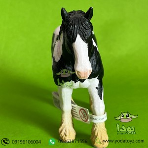 فیگور اسب کلاید سدال برند موجو 387085 -  Clydesdale Horse Black and White figure