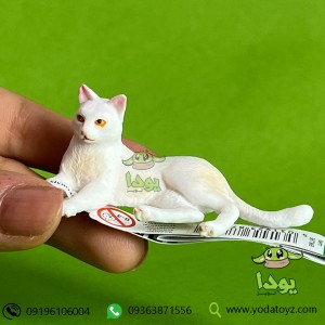 فیگور گربه سفید لم داده برند موجو  387368- Cat Lying White figure