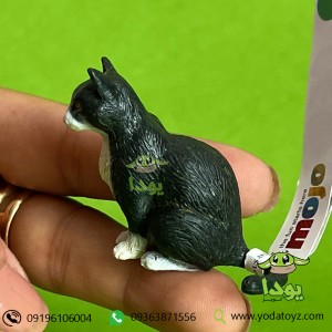 فیگور گربه سیاه و سفید نشسته برند موجو 387371- Cat Sitting Black and White figure