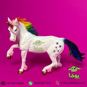 فیگور اسب یونیکورن رنگین کمانی برند موجو 387296 -  Rainbow Unicorn figure