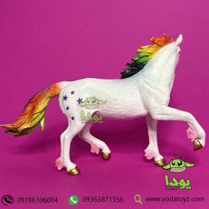 فیگور اسب یونیکورن رنگین کمانی برند موجو 387296 -  Rainbow Unicorn figure