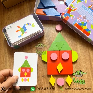 پازل اشکال کودک با درجه سختی سخت - shapes puzzle