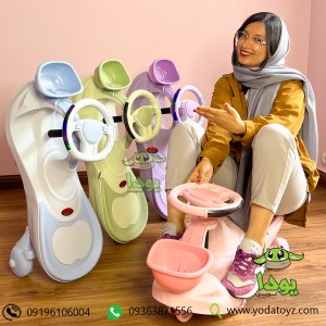 قیمت سه چرخه کودک پلاسماکار طرح جدید چرخ ژله ای و چراغدار سبد دار  plasmacar رنگ سبز