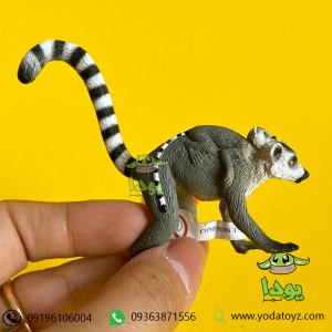 فیگور لمور دم راه راه با بچه برند موجو - Lemur with Baby figure
