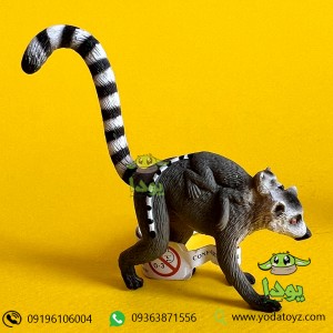 فیگور لمور دم راه راه با بچه برند موجو - Lemur with Baby figure