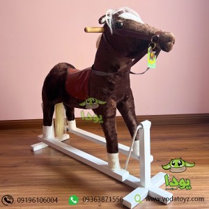 راکر کودک اسب پاندولی رنگ قهوه ای