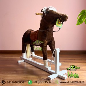 راکر کودک اسب پاندولی رنگ قهوه ای