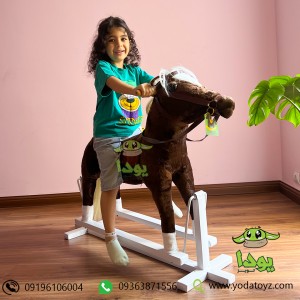 راکر کودک اسب پاندولی رنگ قهوه ای
