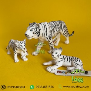 فیگور بچه ببر سفید نشسته برند موجو - White Tiger cub laying down figure 387015