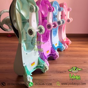 سه چرخه کودک پلاسماکار 2021 بدنه نورانی چرخ ژله ای و چراغدار plasmacar صورتی پاستلی