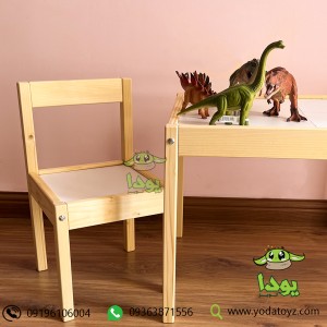 میز و صندلی چوبی کودک ایکیا (یک میز و دو صندلی)