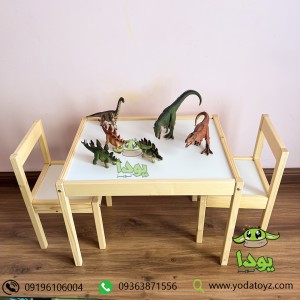 خرید میز و صندلی چوبی کودک ایکیا (یک میز و دو صندلی)