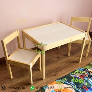 میز و صندلی چوبی کودک ایکیا (یک میز و دو صندلی)