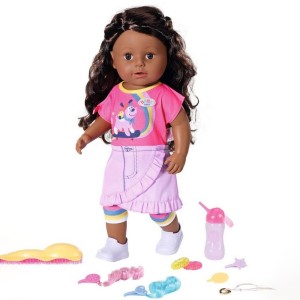 عروسک بیبی بورن مدل خواهر رنگ موی مشکی ارتفاع 43 سانتیمتری -  BABY born Sister Play & Style 43cm
