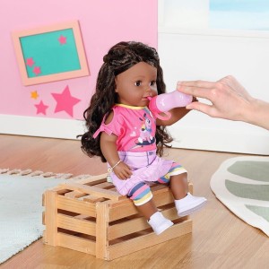 عروسک بیبی بورن مدل خواهر رنگ موی مشکی ارتفاع 43 سانتیمتری -  BABY born Sister Play & Style 43cm