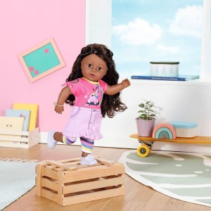عروسک بیبی بورن مدل خواهر رنگ موی مشکی ارتفاع 43 سانتیمتری -  BABY born Sister Play & Style 43cm