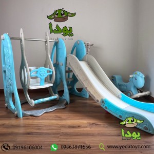 تاب و سرسره بچگانه ملودی رنگ آبی پاستلی