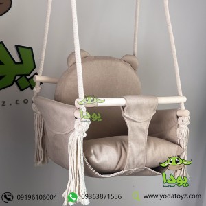 تاب آویز و بارفیکسی کودک پارچه ای مدل کوالا رنگ کرم