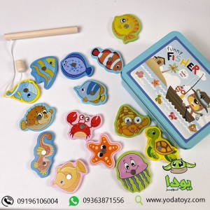 اسباب بازی ماهیگیری با جعبه فلزی آبی کد 902 - funny fisher