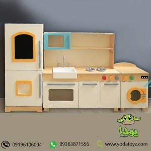 آشپزخانه چوبی کودک مدل سوپر دولوکس