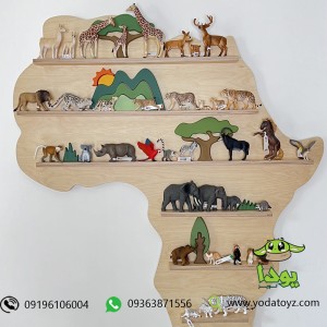 شلف چوبی طرح آفریقا