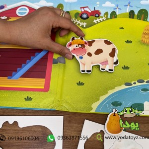 کتاب جا نمایی آهن ربایی طرح حیوانات مزرعه