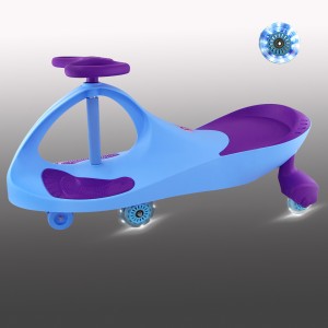 لوپ کار چرخ ژله ای چراغدار رنگ آبی با نشیمن بنفش  LOOPCAR