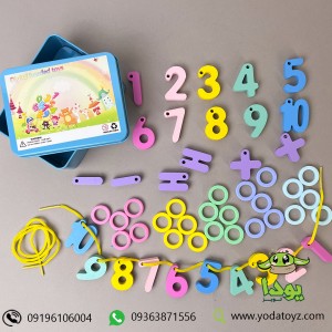 اسباب بازی نخ و مهره مدل اعداد
