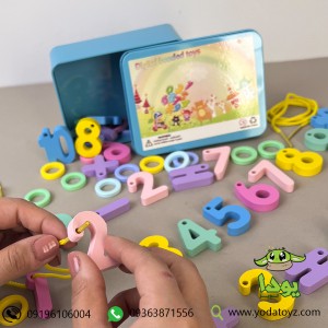 اسباب بازی نخ و مهره مدل اعداد