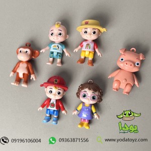 اکشن فیگور 6 عددی شخصیت های کارتن کوکوملون طرح - Jazwares - CoComelon - Family & Friends 6 Pack A