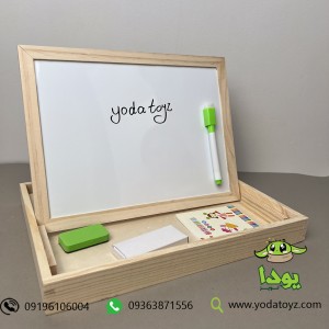 تخته دو طرفه وایت برد و گچی با اشکال مگنتی مدل 1639