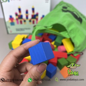 بلوک خانه سازی چوبی کودک 60 تکه