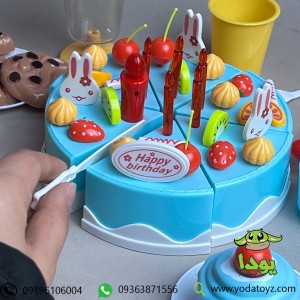 اسباب بازی کیک تولد موزیکال 75 تکه رنگ آبی