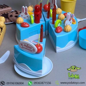 اسباب بازی کیک تولد موزیکال 75 تکه رنگ آبی