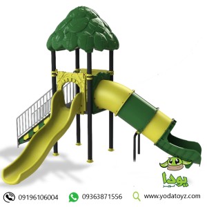 مجموعه فضای سرسره موج دار و سرسره تونلی بلند کد PS1108