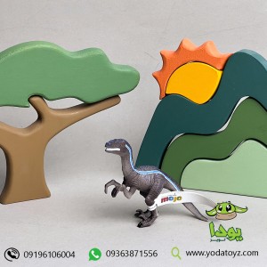 فیگور دایناسور ولوسی رپتور برند موجو - velociraptor Mojo Fun 381027