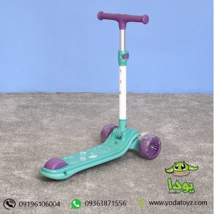 اسکوتر کودک سه چرخ برند کویر رنگ سبز پاستلی